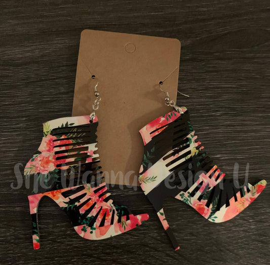 Sublimation High Heel Earrings