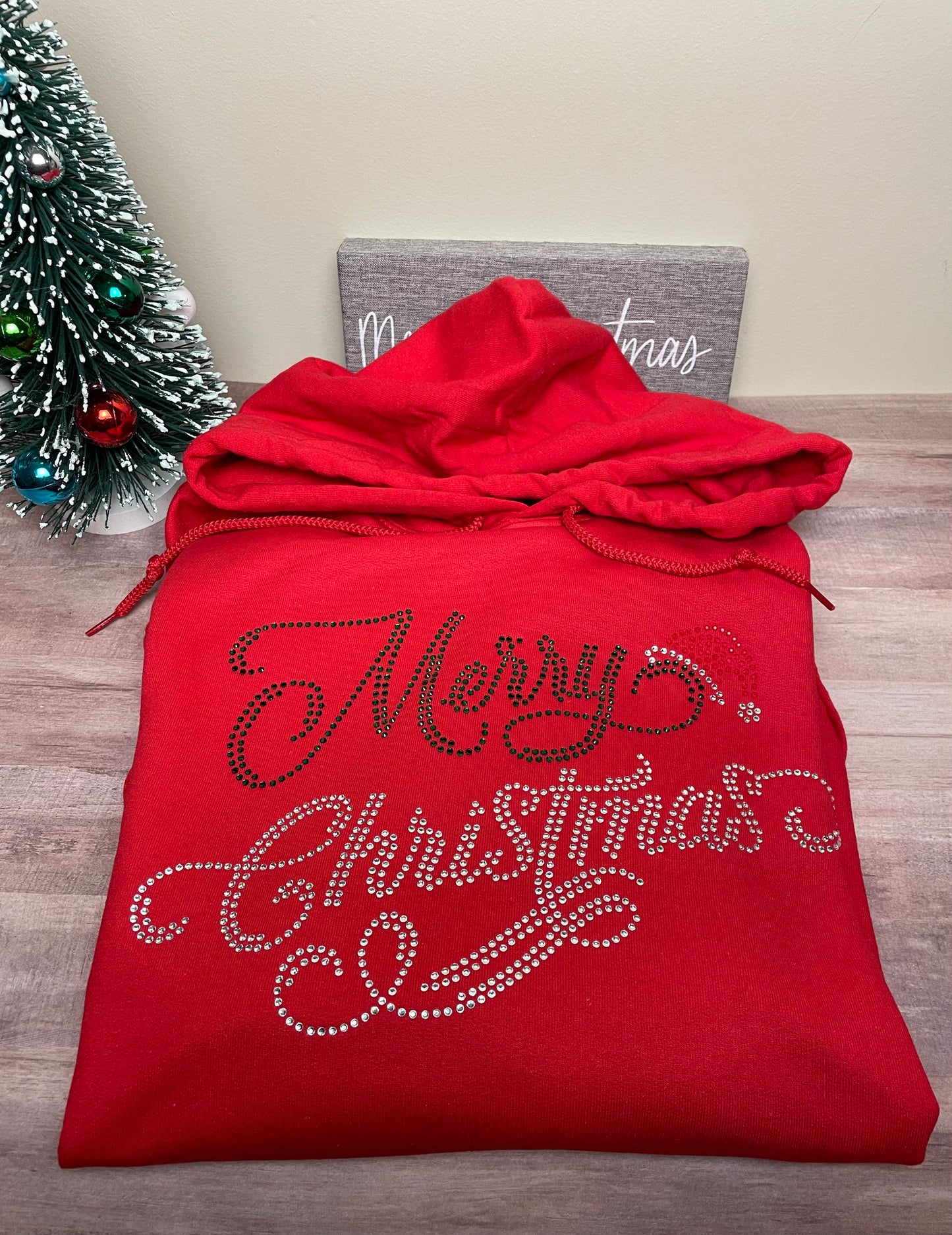 Merry Christmas Bling Hoodie