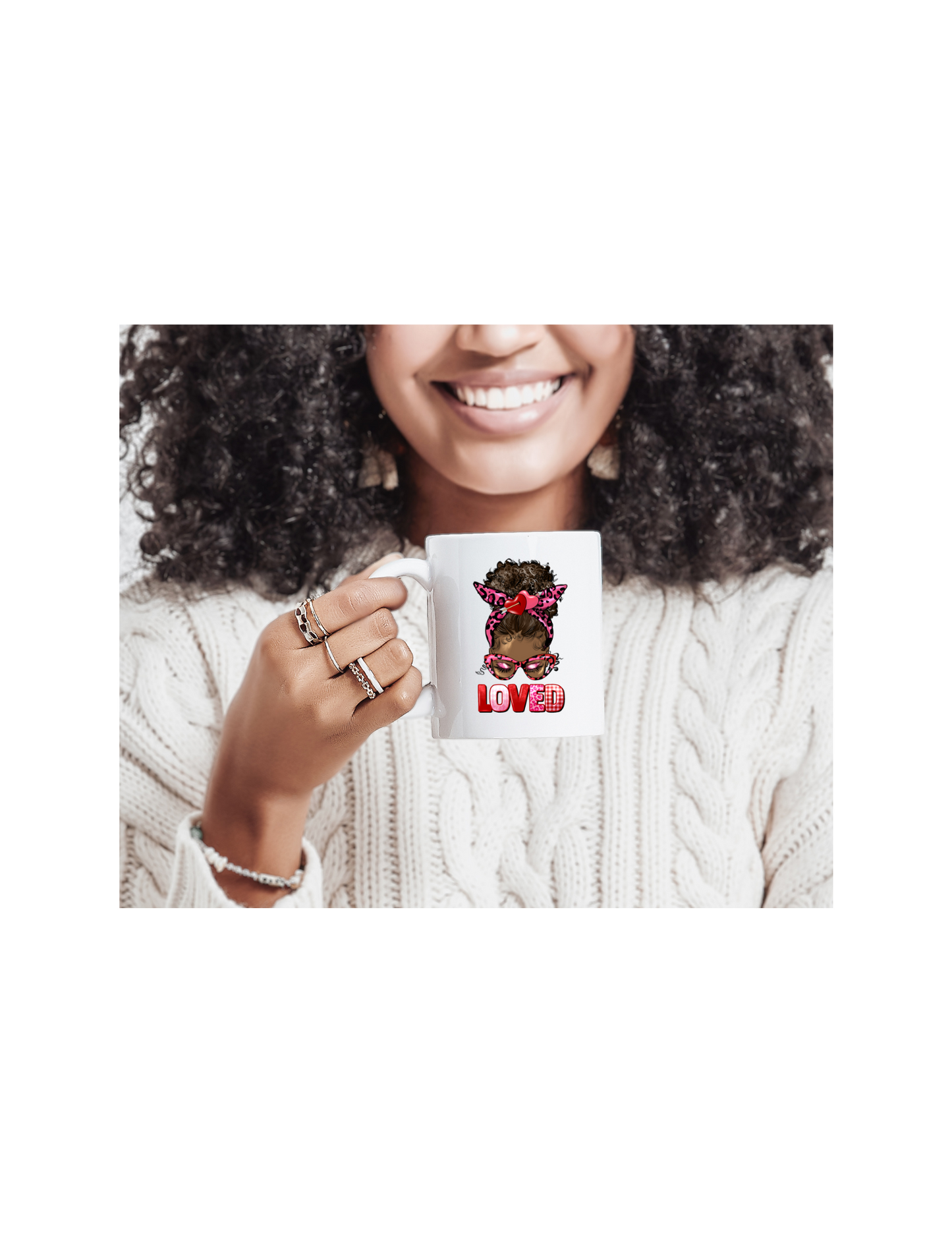 11 0z Sublimation mug- Afro girl Loved